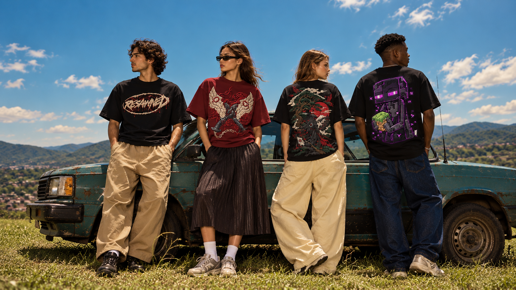 Respawned players wearing the latest gaming T-shirt collection